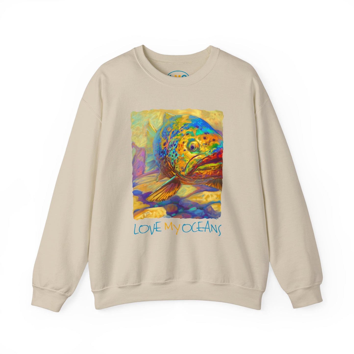 Brown Trout Crewneck Sweatshirt - Love My Oceans - Love My Oceans Sweatshirt