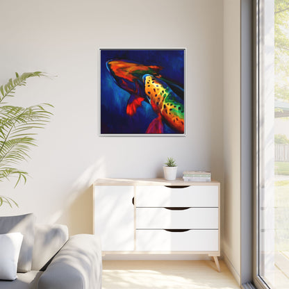 Trout Dreams — Expressionist Trout Framed Art Print by Mike Savlen