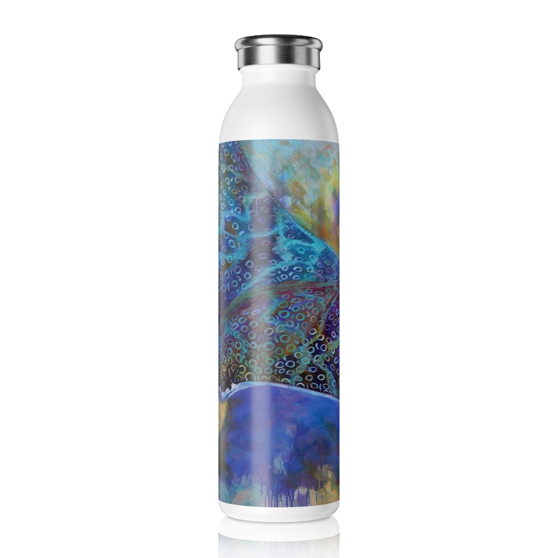 Spotted Eagle Ray - Vibrant Ocean-Themed Slim Water Bottle - Love My Oceans Mug