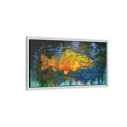 Looking Glass Brown Trout — Framed Canvas Art by Mike Savlen