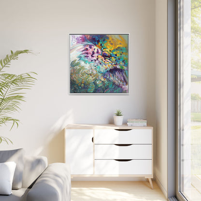 Trout and Mayfly– Abstract Trout Framed Art Print by Mike Savlen - Love My Oceans Canvas