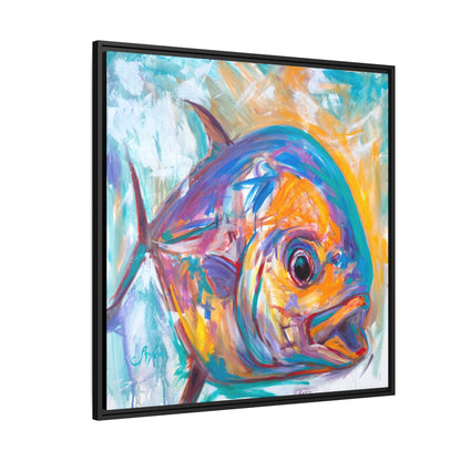 Expressionist Permit — Colorful Coastal Framed Canvas Art by Mike Savlen