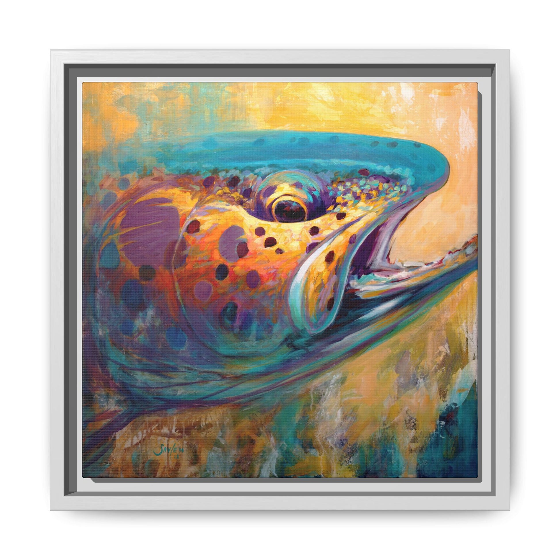 "Fire From Water" Apache Trout - Love My Oceans Canvas