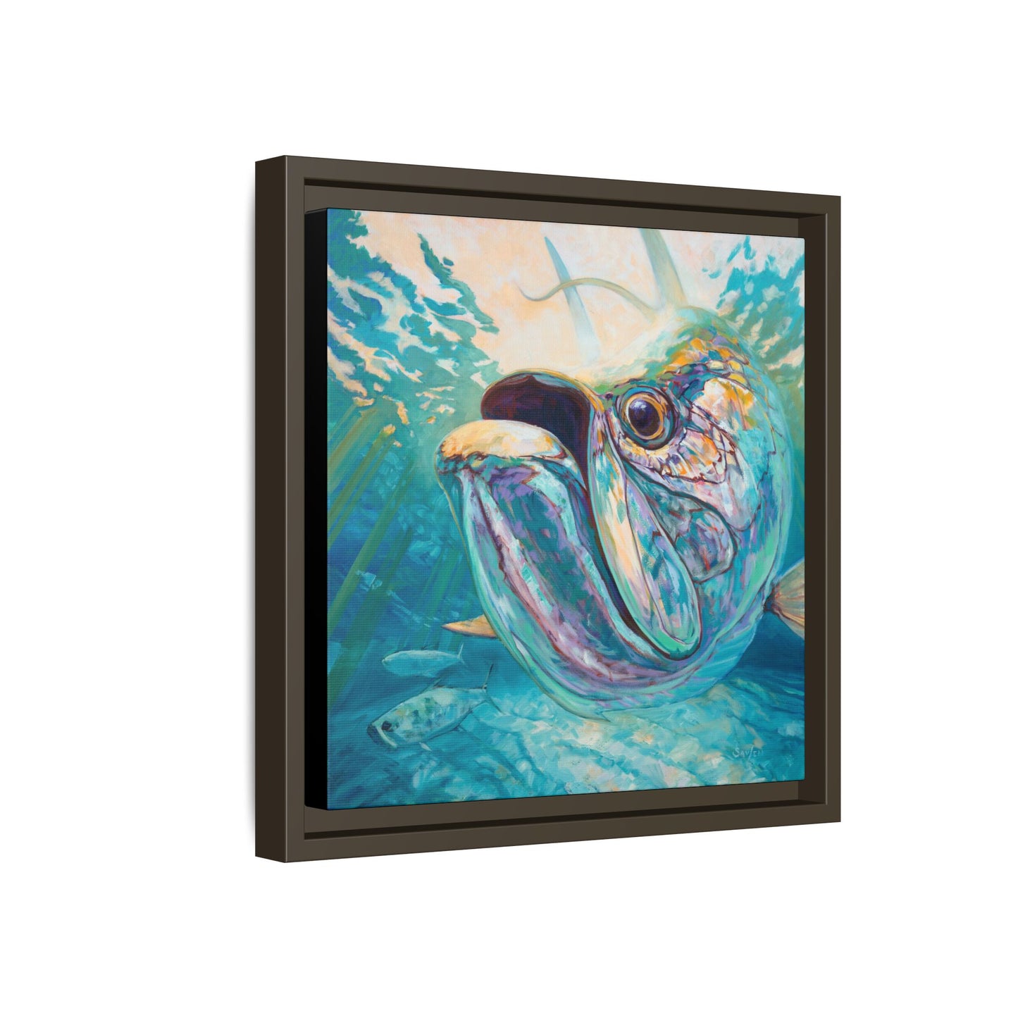 "Silver and Sun" Tarpon Art Print - Love My Oceans Canvas