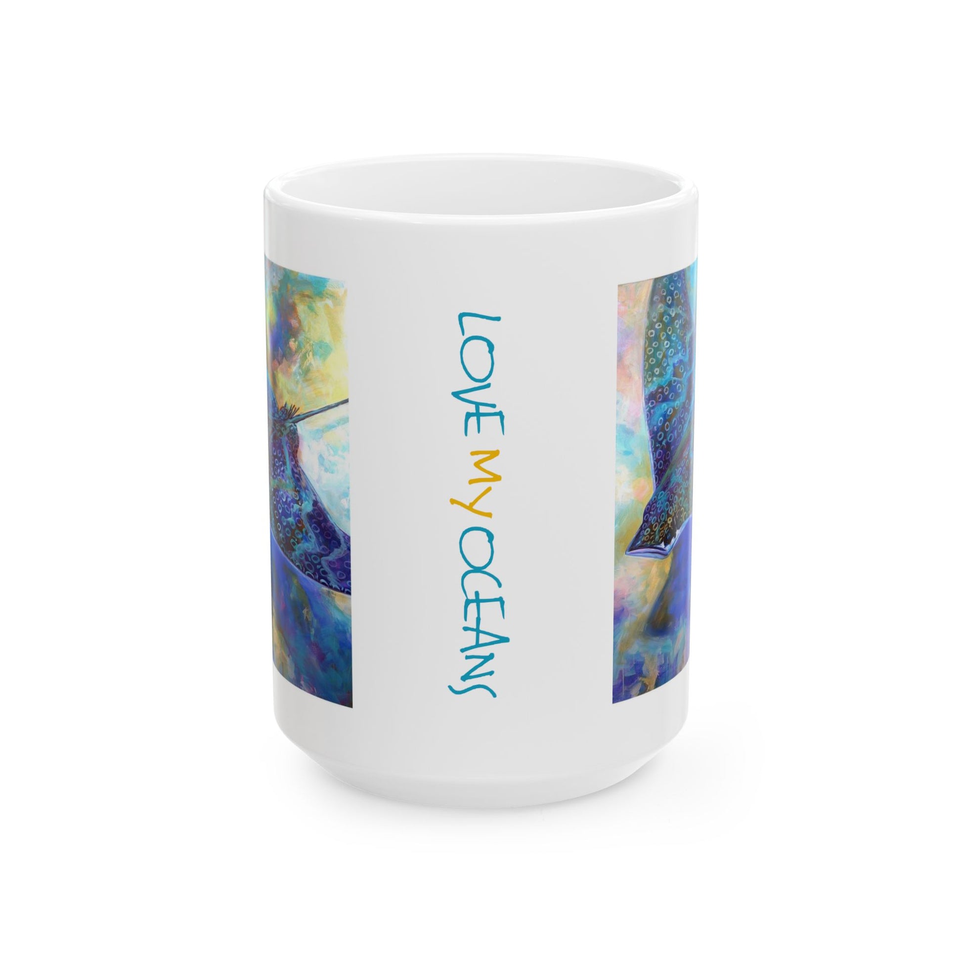 Spotted Eagle Ray Coffee Mug | Ocean Art | Marine Life art mug - Love My Oceans Mug