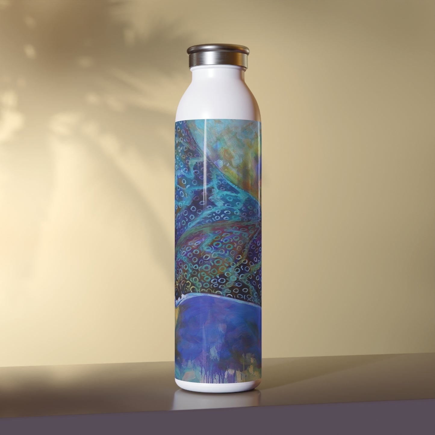 Spotted Eagle Ray - Vibrant Ocean-Themed Slim Water Bottle - Love My Oceans Mug
