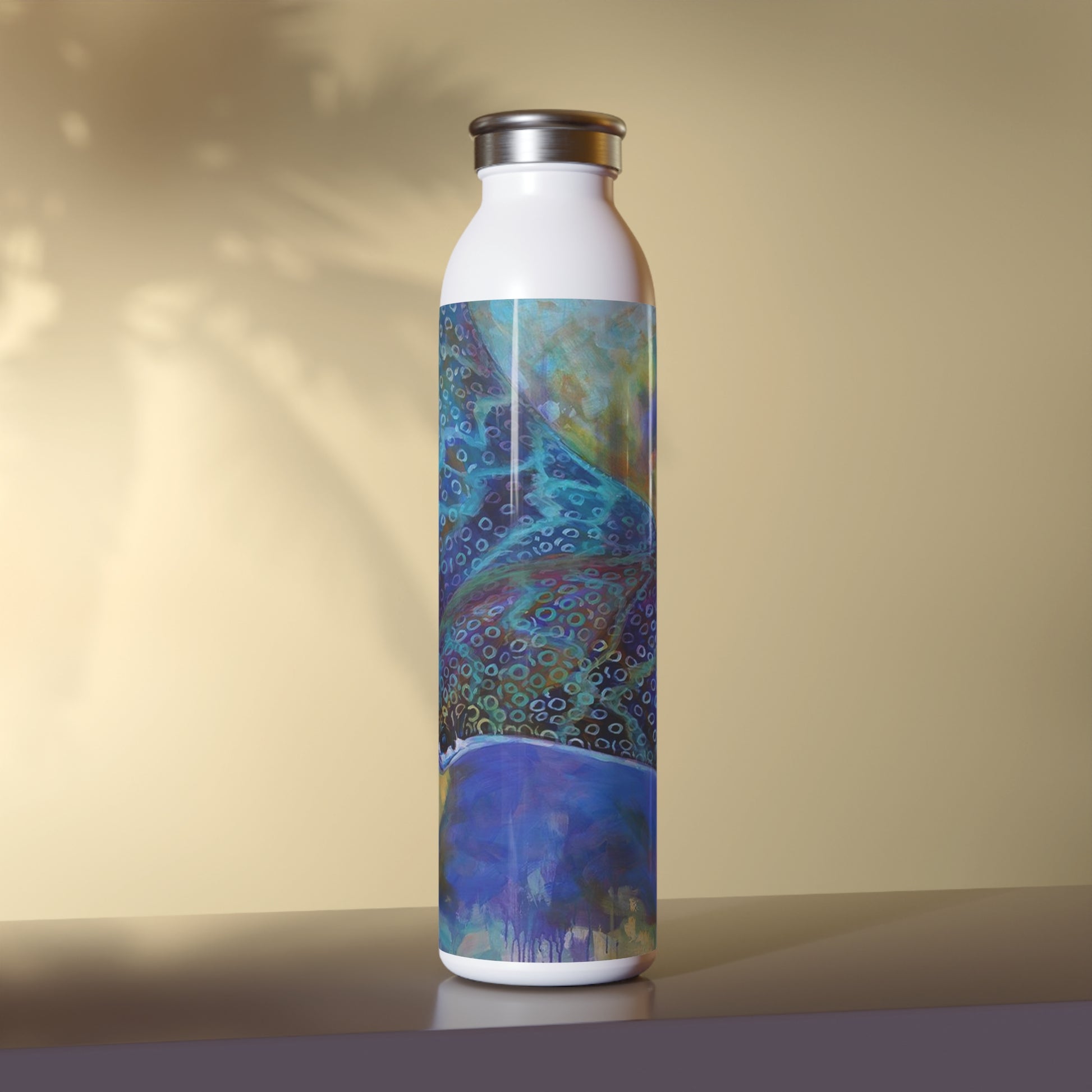 Spotted Eagle Ray - Vibrant Ocean-Themed Slim Water Bottle - Love My Oceans Mug