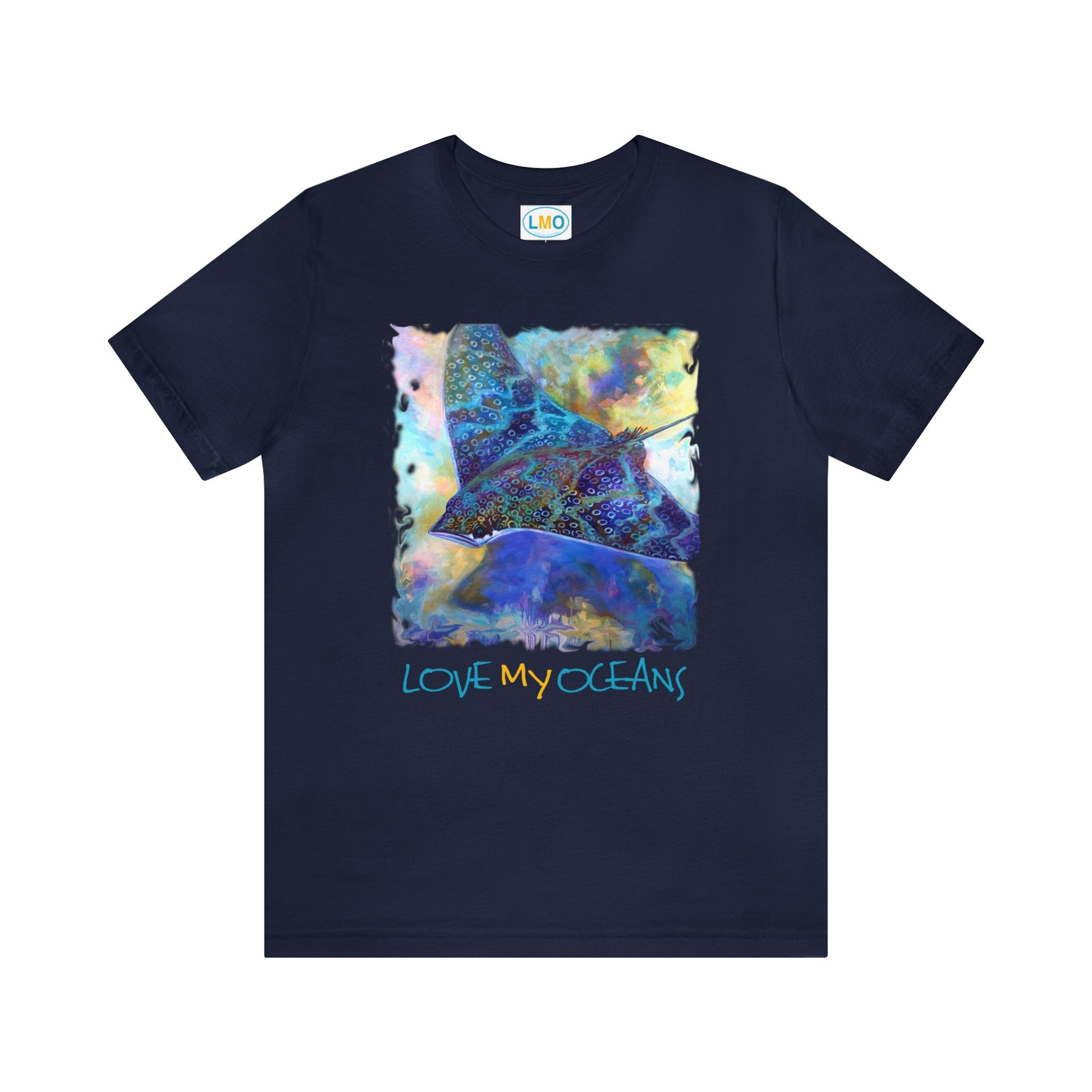 Spotted Eagle Ray Tee | T shirt | Colorful Beachwear | Ocean Life - Love My Oceans T-Shirt