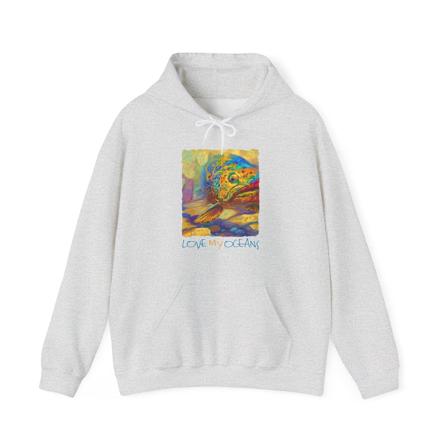 Brown Trout | Love My Oceans | Hooded Sweatshirt | Fishing Shirt | Hoodie - Love My Oceans Hoodie