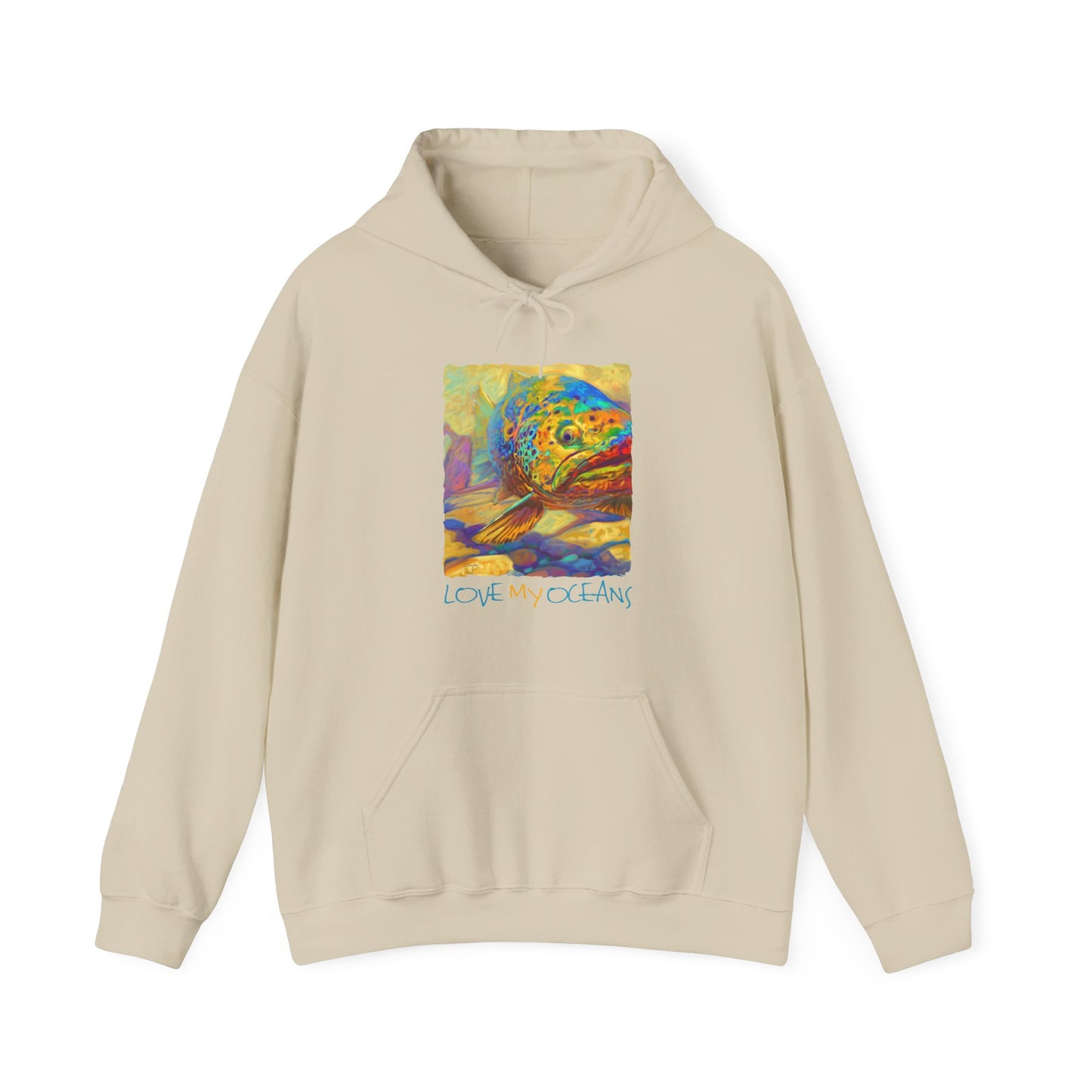 Brown Trout | Love My Oceans | Hooded Sweatshirt | Fishing Shirt | Hoodie - Love My Oceans Hoodie