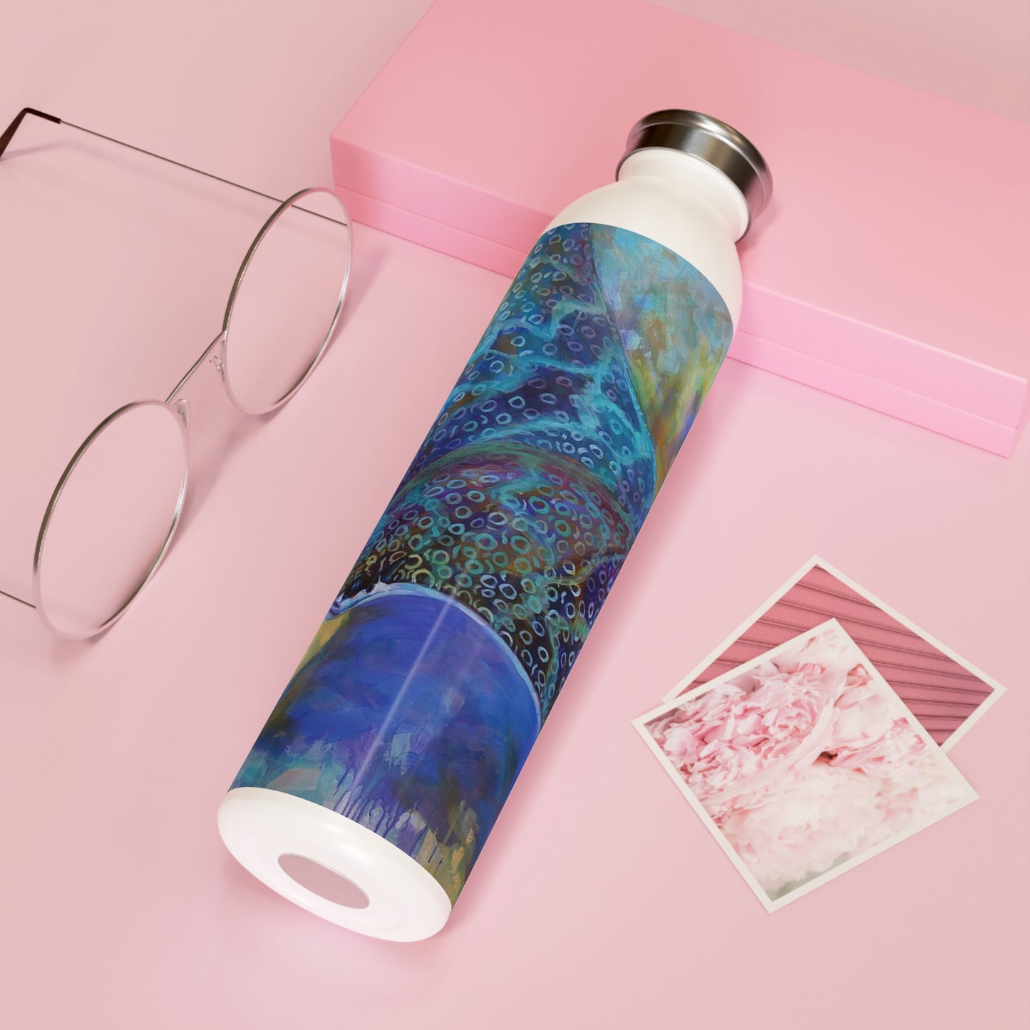 Spotted Eagle Ray - Vibrant Ocean-Themed Slim Water Bottle - Love My Oceans Mug