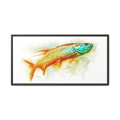 Hunting Tarpon - Framed Canvas Art by Mike Savlen