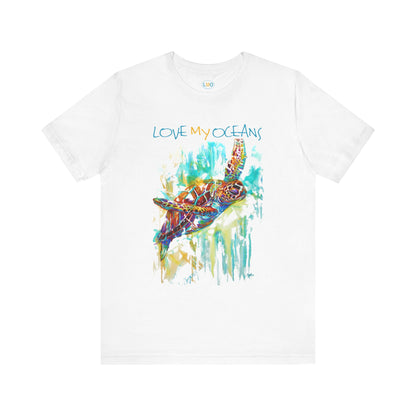 Colorful Sea Turtle - Coastal Wear - Love My Oceans T-Shirt