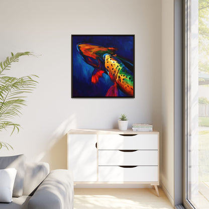 Trout Dreams — Expressionist Trout Framed Art Print by Mike Savlen
