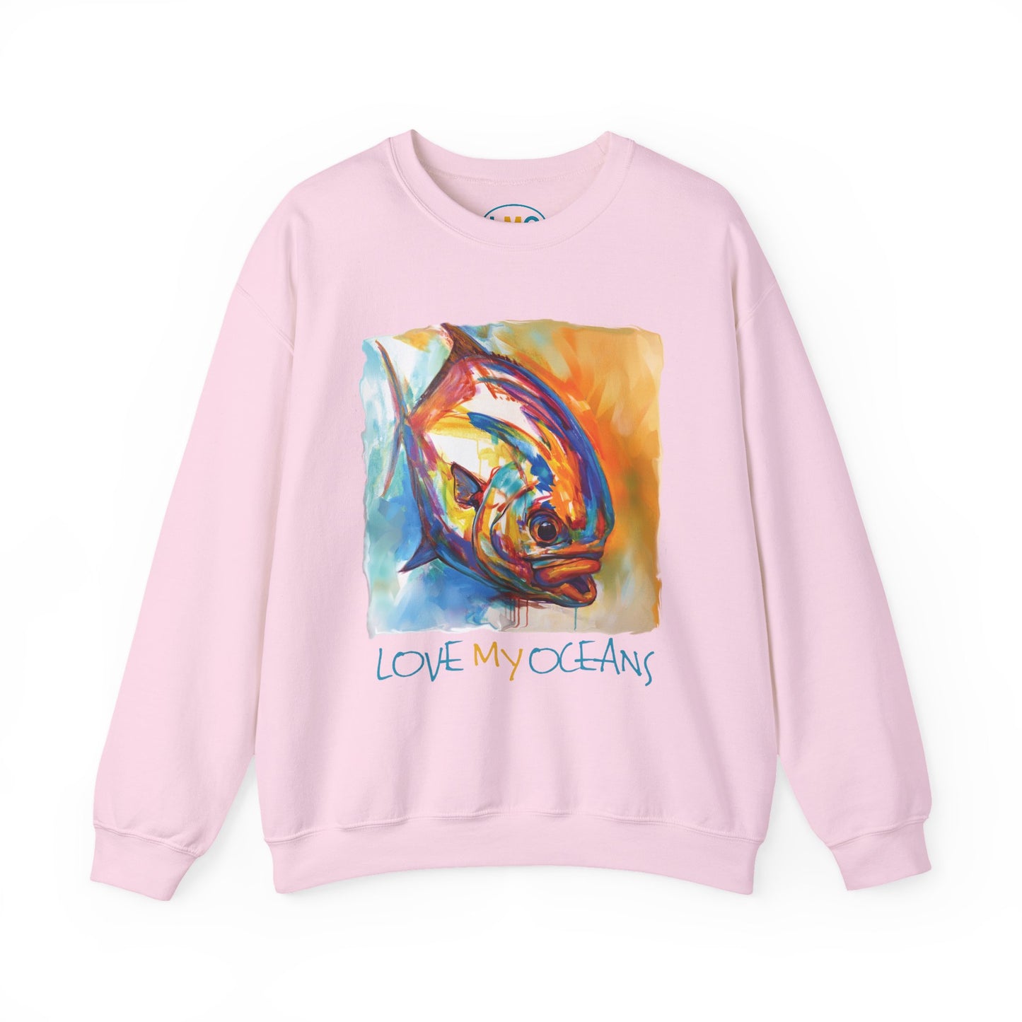Fire Permit - Abstract Permit - Crewneck Sweatshirt - Flats Fishing - Love My Oceans Sweatshirt