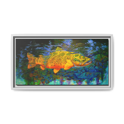 Looking Glass - Brown Trout - Flyfishing art - Love My Oceans Canvas