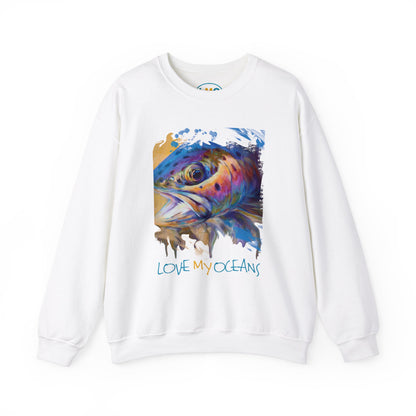 Rainbow Trout Crewneck Sweatshirt - Fishing - Love My Oceans Sweatshirt