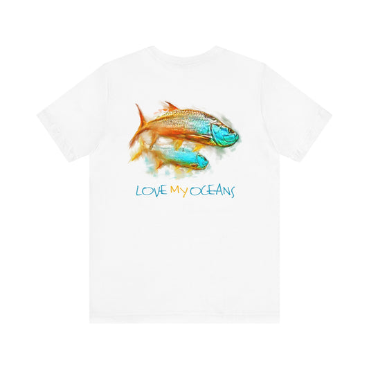 Hunting Tarpon - Crewneck Tee - Tarpon Angler Shirt - Love My Oceans T-Shirt