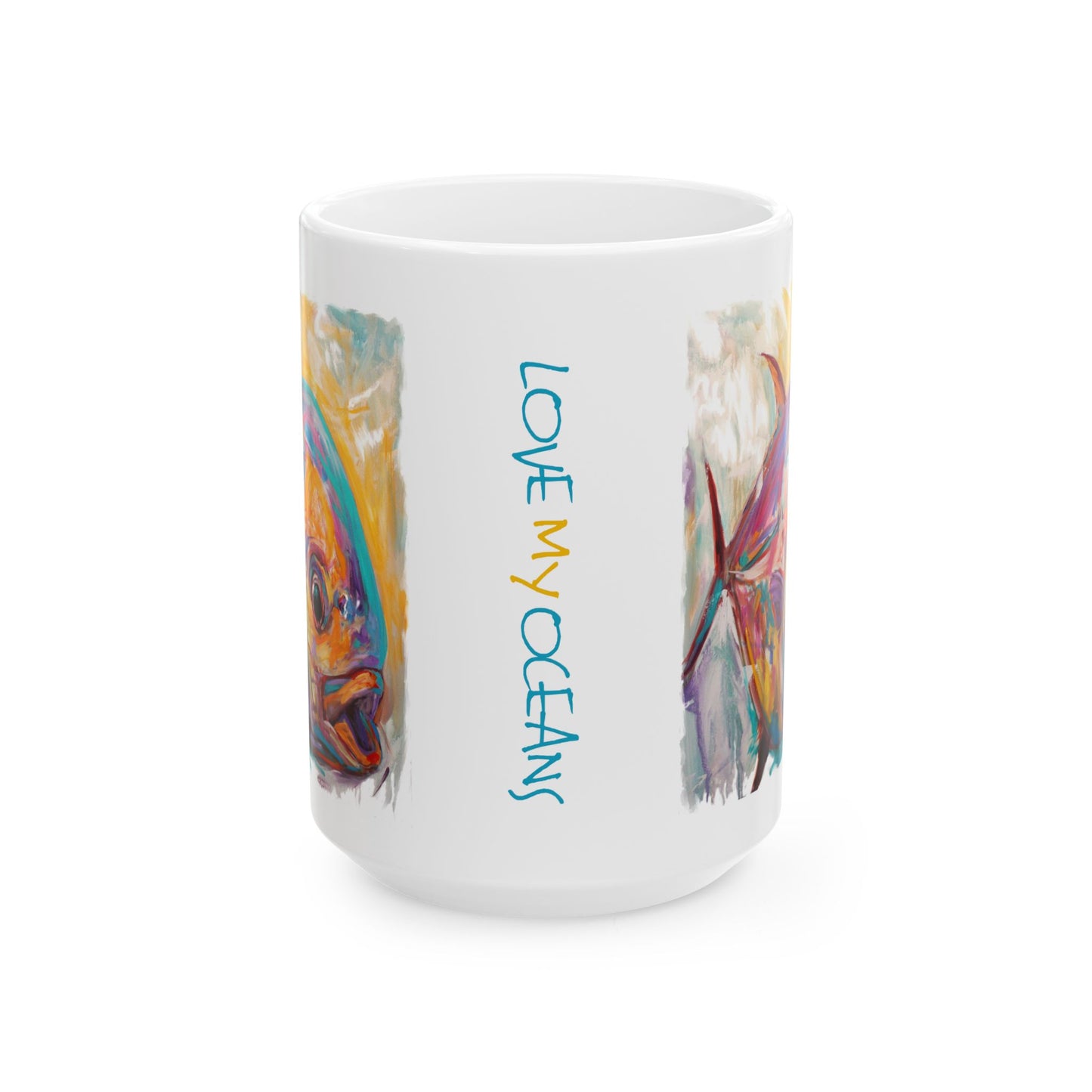 Permit Fish Coffee Mug "Expressionist Permit" | Fishing | Flyfishing | - Love My Oceans Mug