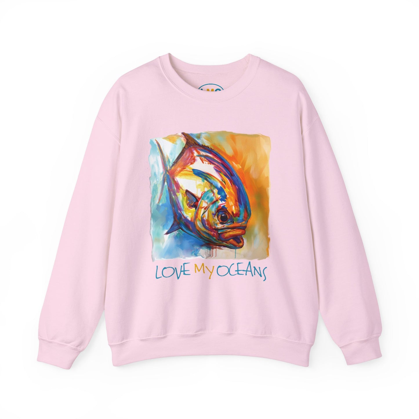 Fire Permit - Abstract Permit - Crewneck Sweatshirt - Flats Fishing - Love My Oceans Sweatshirt