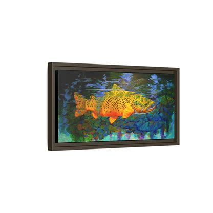 Looking Glass Brown Trout — Framed Canvas Art by Mike Savlen