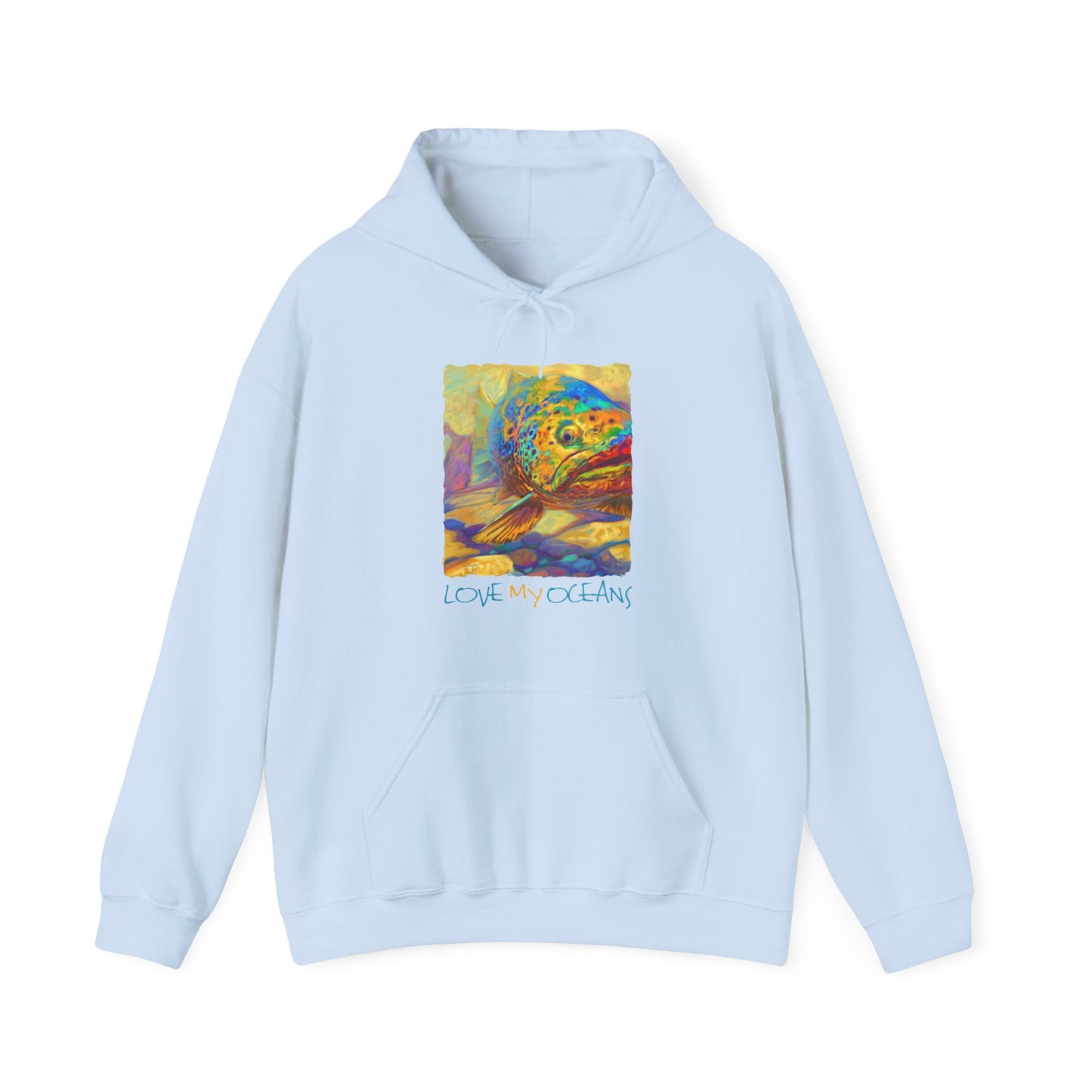Brown Trout | Love My Oceans | Hooded Sweatshirt | Fishing Shirt | Hoodie - Love My Oceans Hoodie