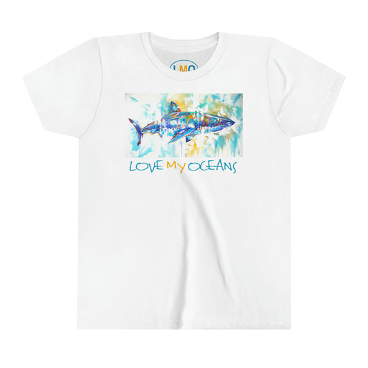 Great White Shark youth tee | Shark shirt | Ocean life | colorful beachwear - Love My Oceans Kids clothes