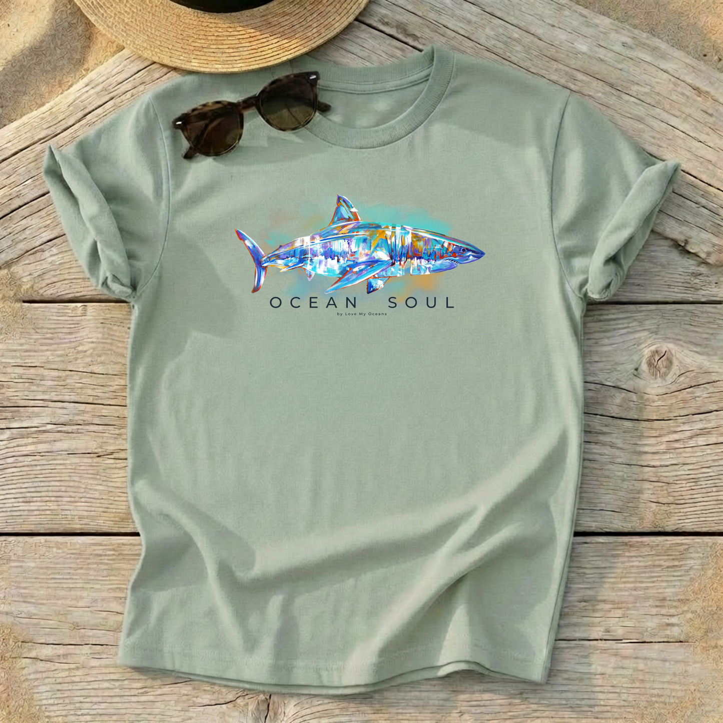 Ocean Soul – Great White Tee - Love My Oceans T-Shirt