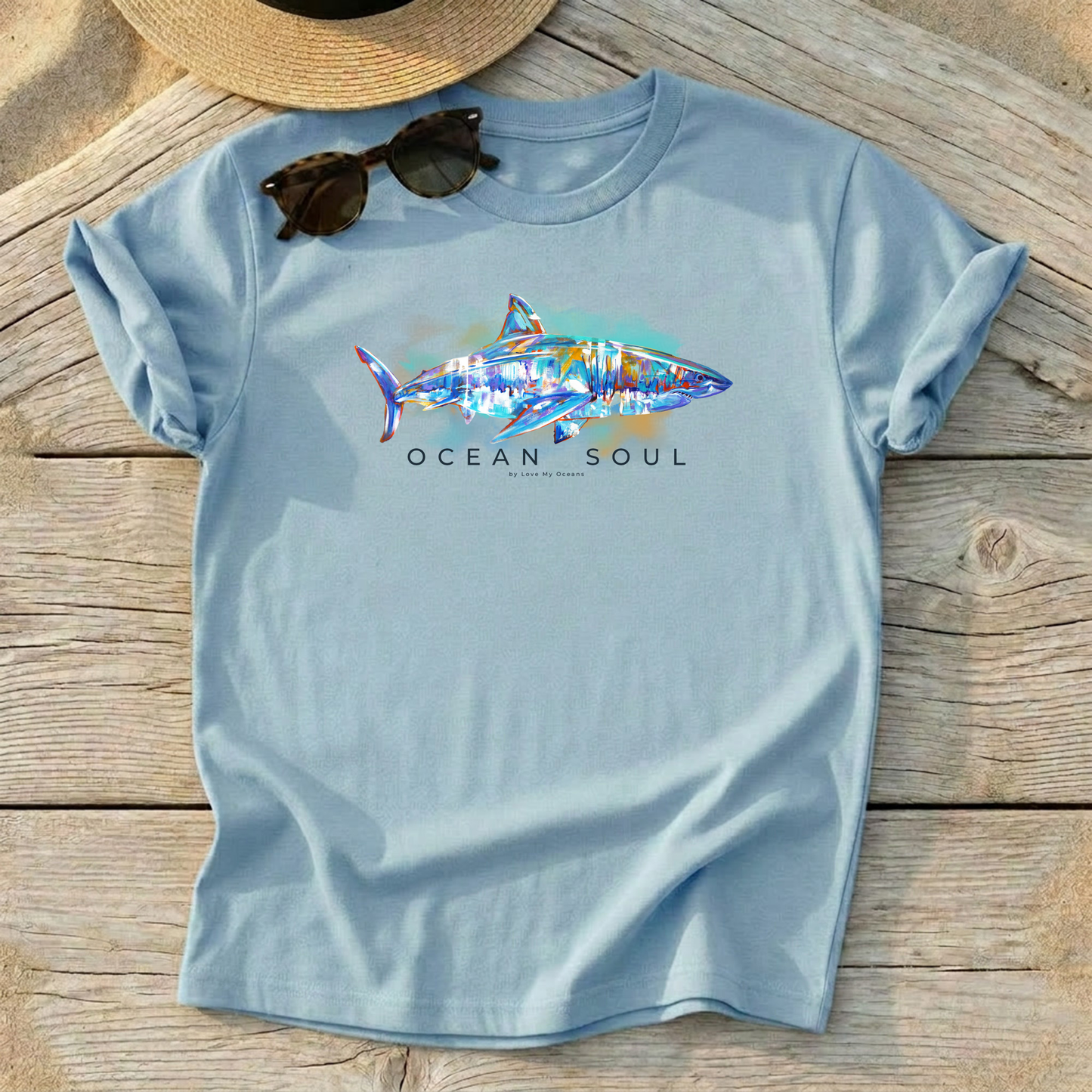 Ocean Soul – Great White Tee - Love My Oceans T-Shirt