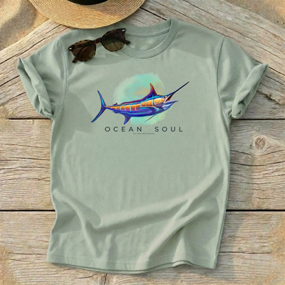 Ocean Soul - Blue Marlin Tee - Love My Oceans T-Shirt