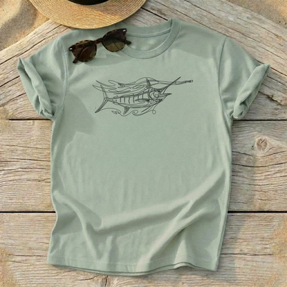 Blue Marlin - Sketchy Tee - Love My Oceans T-Shirt