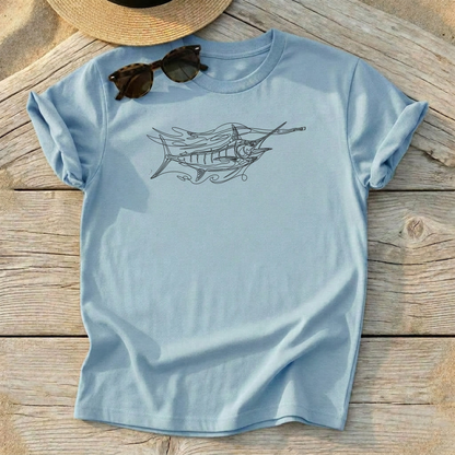 Blue Marlin - Sketchy Tee - Love My Oceans T-Shirt