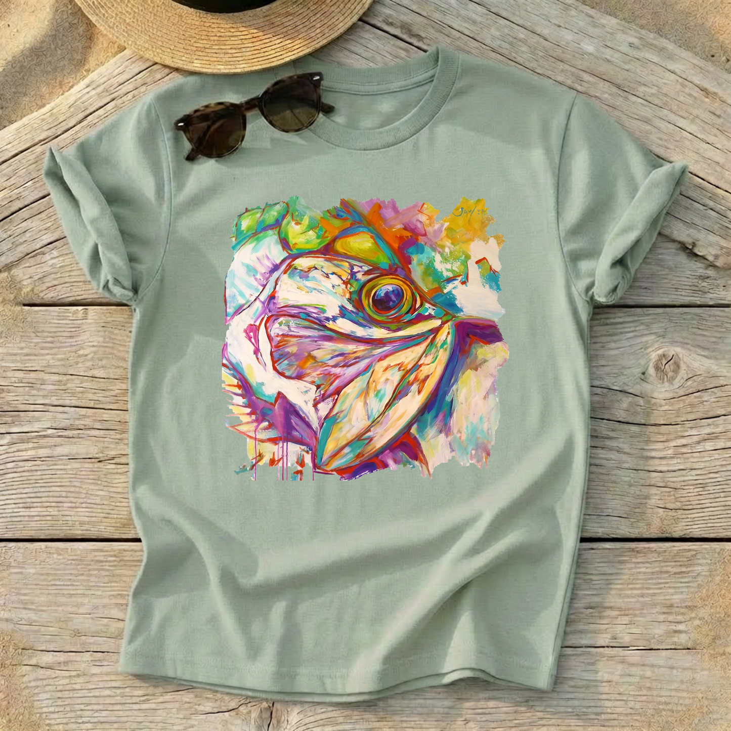 Tarpon Dreams Art Tee — tarpon fishing shirt, saltwater flats apparel, Love My Oceans