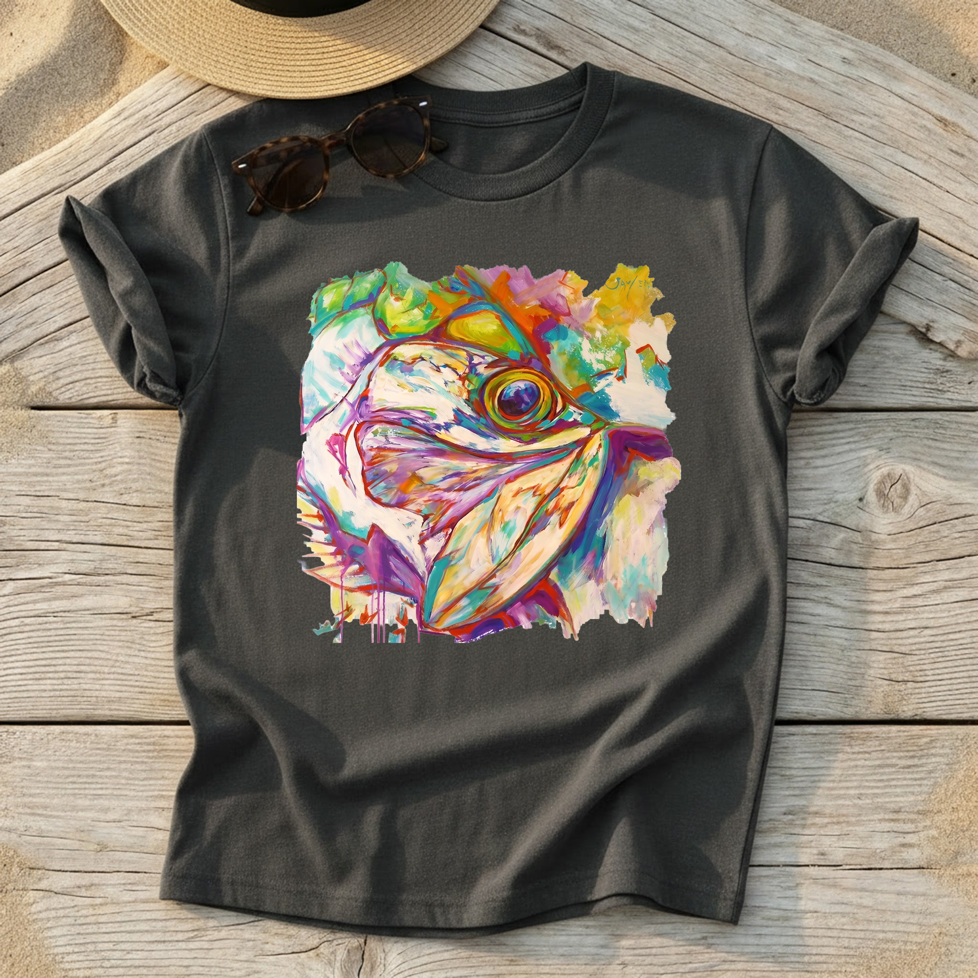 Tarpon Dreams Art Tee — tarpon fishing shirt, saltwater flats apparel, Love My Oceans