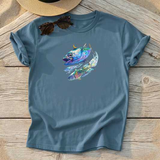 False Albacore Tee — albie fishing shirt, inshore saltwater apparel, Love My Oceans