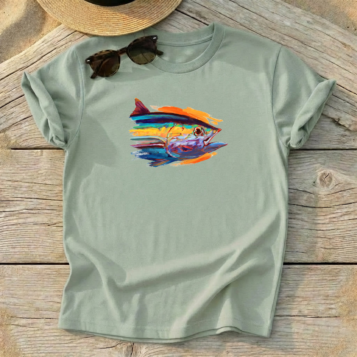 Fast Tuna Art Tee — tuna fishing shirt, offshore apparel, Love My Oceans