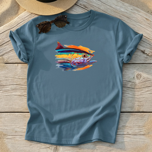 Fast Tuna Art Tee — tuna fishing shirt, offshore apparel, Love My Oceans