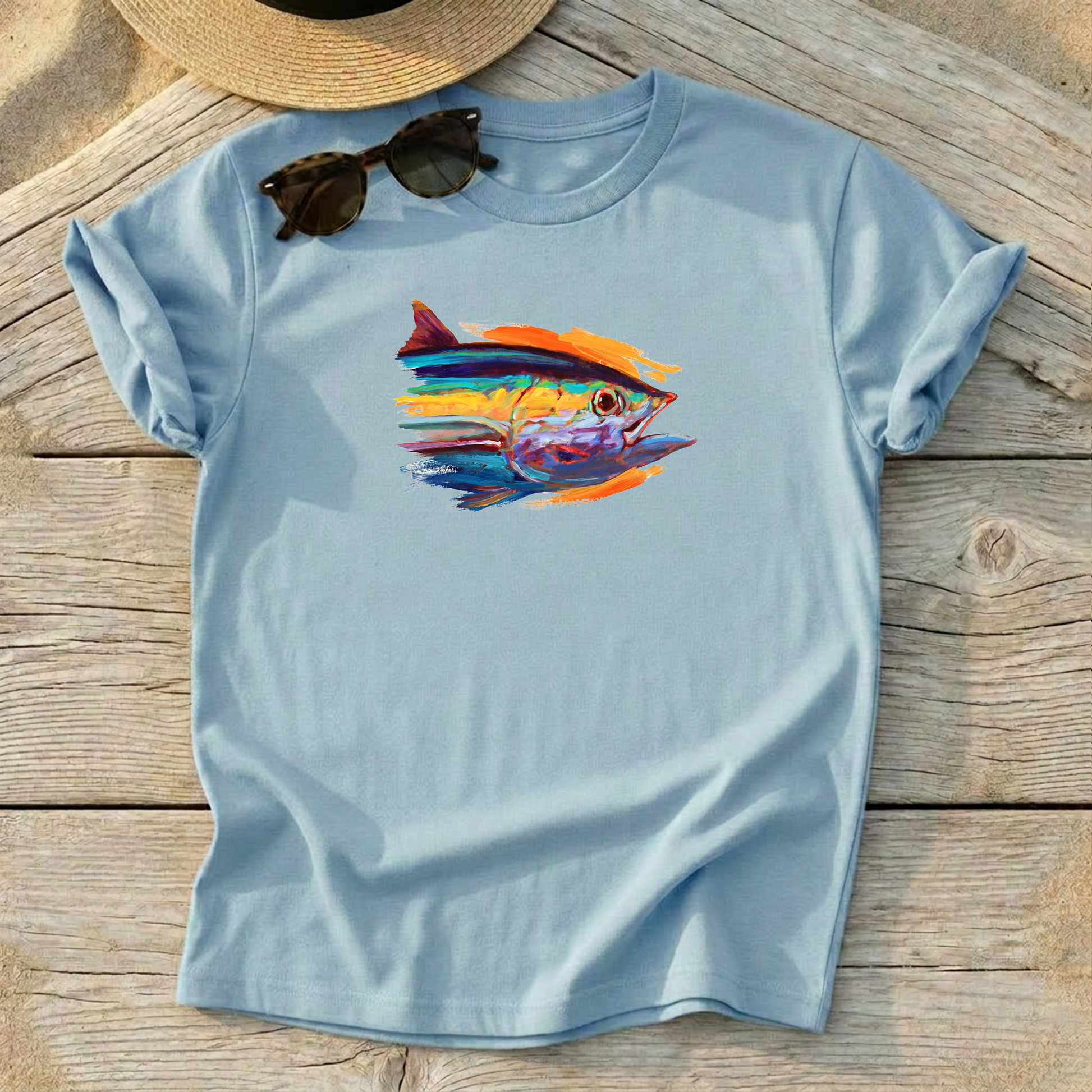Fast Tuna Art Tee — tuna fishing shirt, offshore apparel, Love My Oceans