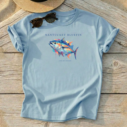 Nantucket Bluefin Tee — bluefin tuna fishing shirt, northeast offshore apparel, Love My Oceans