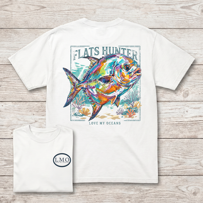Flats Hunter Permit Tee | Back Print Fishing Shirt