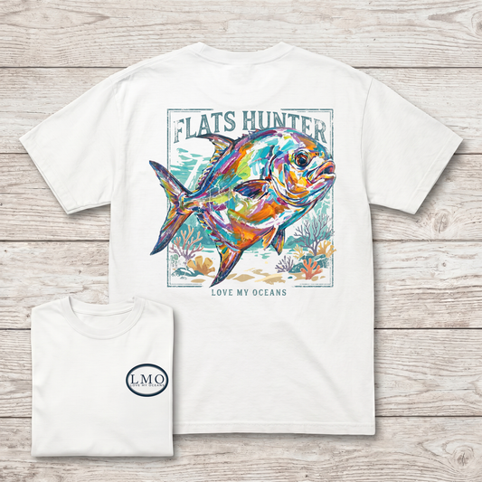 Flats Hunter Permit Tee | Back Print Fishing Shirt