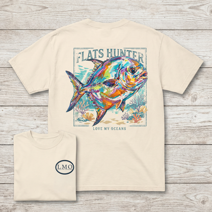 Flats Hunter Permit Tee | Back Print Fishing Shirt