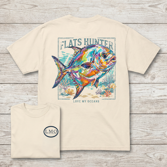 Flats Hunter Permit Tee | Back Print Fishing Shirt