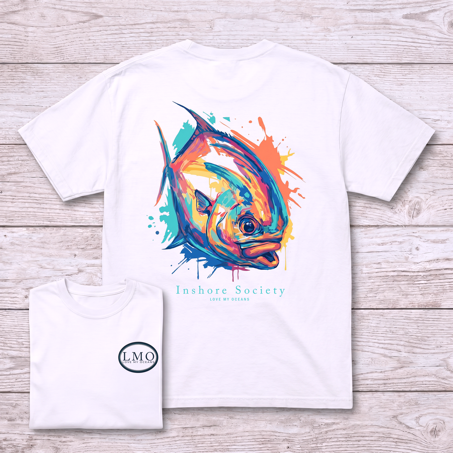 Inshore Society Permit Tee | Back Print Fishing Shirt