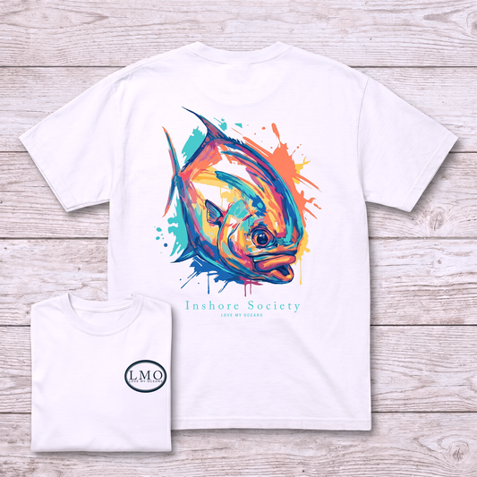 Inshore Society Permit Tee | Back Print Fishing Shirt