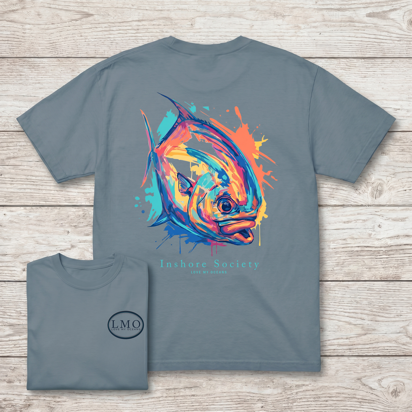 Inshore Society Permit Tee | Back Print Fishing Shirt