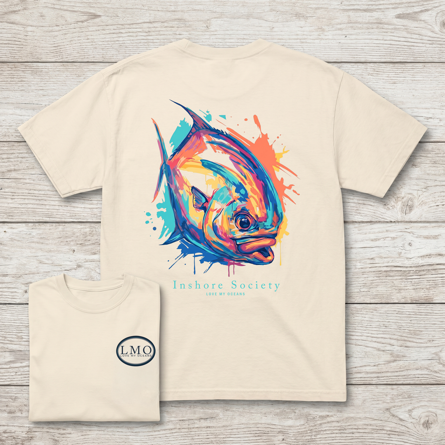 Inshore Society Permit Tee | Back Print Fishing Shirt