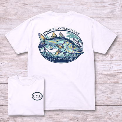 Inshore Angling Club Snook Tee | Back Print Fishing Shirt