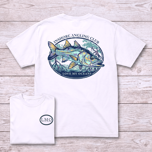 Inshore Angling Club Snook Tee | Back Print Fishing Shirt