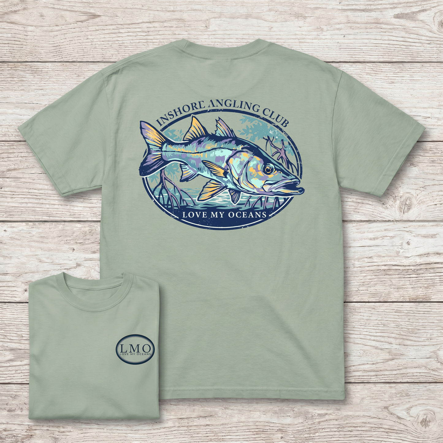 Inshore Angling Club Snook Tee | Back Print Fishing Shirt